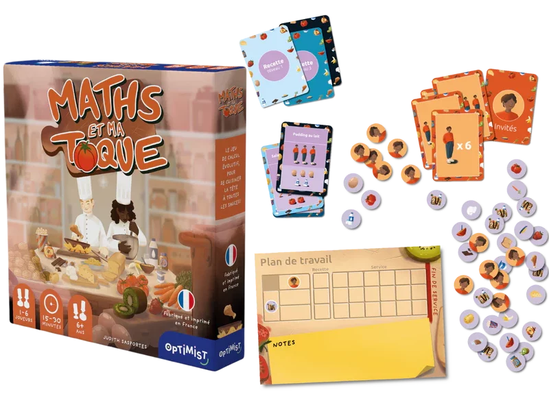 Détails de ce que contient le jeu Maths et ma toque