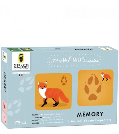 Boite du jeu Memory "Animal et son empreinte" - de Pirouette Cacahouète