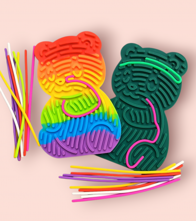 Plaque sensorielle double face – Ourson